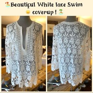 White Lace Women’s Swim Cover-Up Tunic